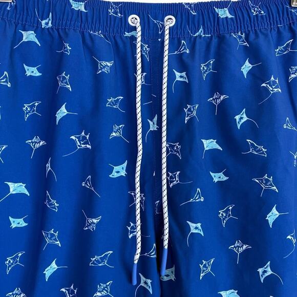 Bonobos Riviera Recycled Swim Trunks 9” Blue Stingrays Shorts Casual Vacation M - Picture 3 of 16